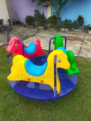 The 3 Seated Horse Themed Merry Go Round