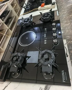 Original PHIIMA Built-in 4+1 Flips Up Gas Electric Cooker HOB Timer