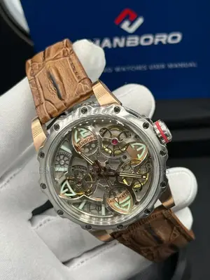 Quality Automatic Luxury Hanboro Leather Men Wristwatch