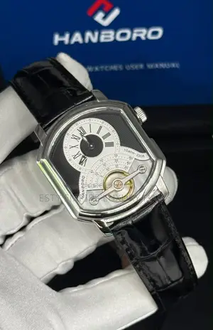 Hanboro Quality Luxury Men Genuine Leather Wristwatch