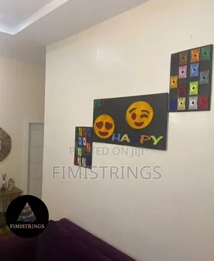Be Happy. 3-Piece String Art