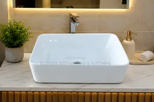Modern White Countertop Wash Basin