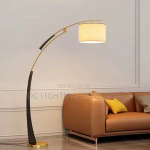 Nordic Creative Led Fishing Arc Bedside Sofa Fabric Floor Lamp.