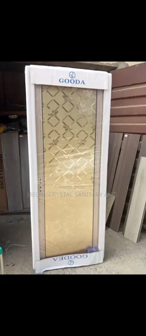 Golden Glass Door for Toilet