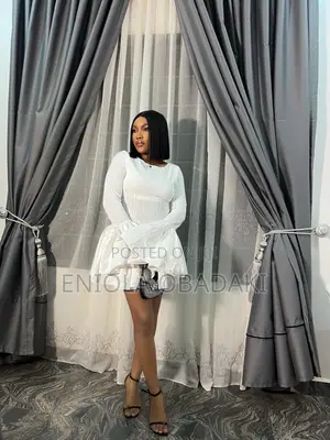 White Satin Edge Gown