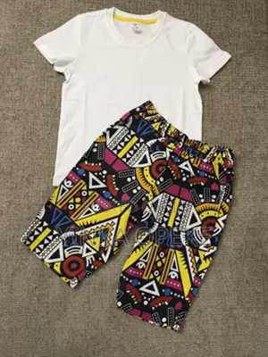 White T-Shirt Short/ Ankara