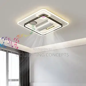 Modern Contemporary Acrylic Led Ceiling Fan With Remote Control