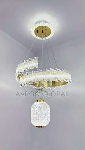 Modern Gold Crystal Ring LED Chandelier – Luxury Ceiling Light