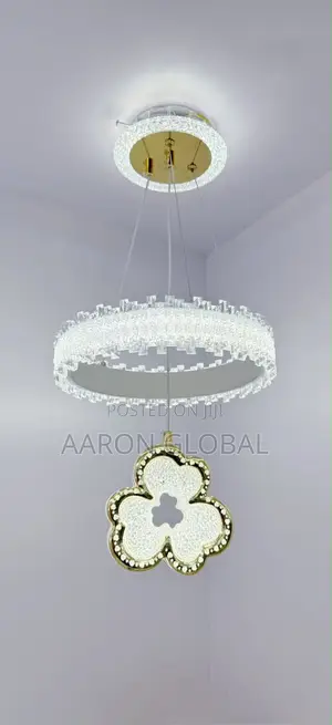 Luxury Crystal Ring LED Pendant Chandelier for Living Room