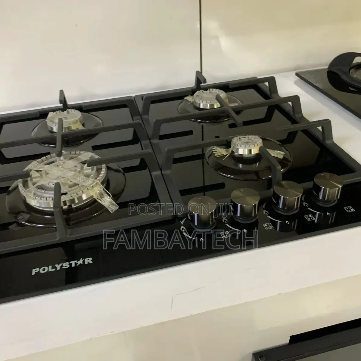 Polystar 4 Burner Glass Cooker