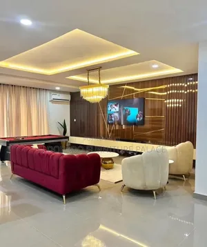 Complete Set of Fabric Chairs With Television Console