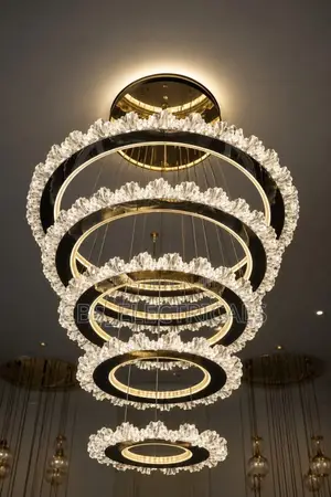 Luxury Modern Crystal LED Ring Chandelier