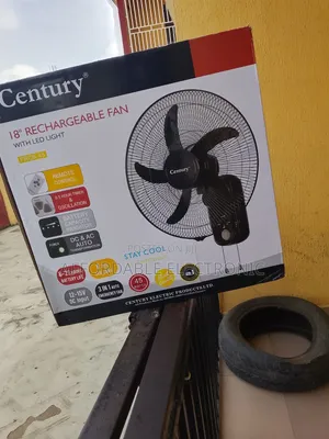 Century 18inch Unique Base Rechargeable Wall Fan