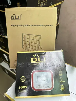 DLI 200W LED Solar Flood Light With Panel