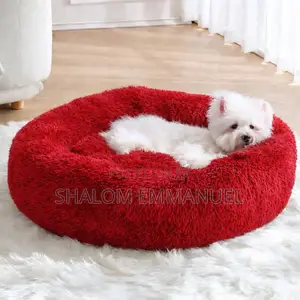 Round Calming Pet Bed for Dogs Cats