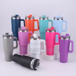 1200ml Sippy Cup With Straw and Lid Double Wall Mug
