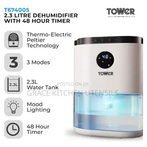 Tower 2.3L Dehumidifier With 48 Hours Timer White
