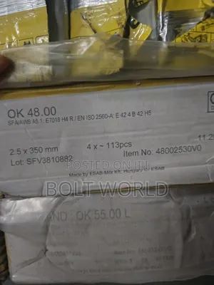 Esab Welding Electrode E7018 Ok55 2.5x350 CTN