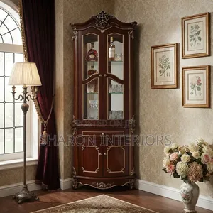 The Imperial Regent Gilded Corner Curio Cabinet