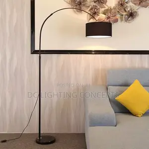 Modern Simple Design Floor Lamp With Fabric Shade.