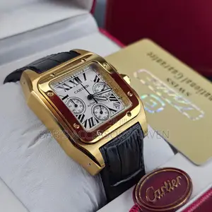Cartier Leather Watch Chronograph