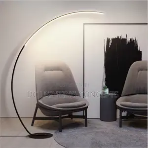 Modern Nordic C - Shaped Aluminum Fishing Floor Lamp.