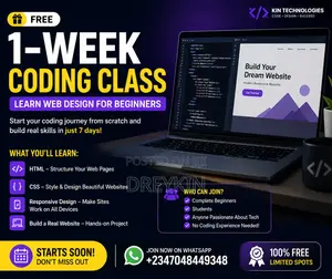 Free 1-Week Coding Class: Learn Web Design for Beginners