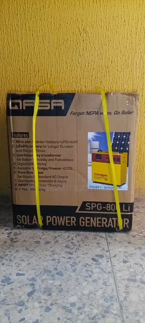 QASA SPG-800Li Portable Solar Power Generator, With 12V 100Ah LiFePO4