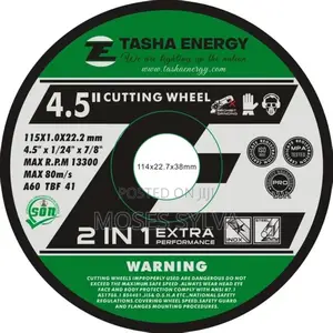 Tasha Energy 4.5" Metal Cutting Disc (115X1.0X22.2mm)