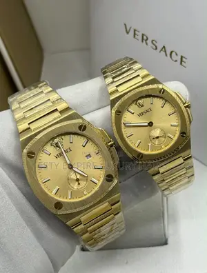 High Quality Luxury Versace Couple Stainless Steel Wristwatch