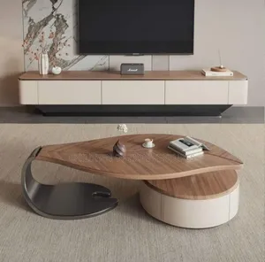 Modern Leaf-Shaped Coffee Table