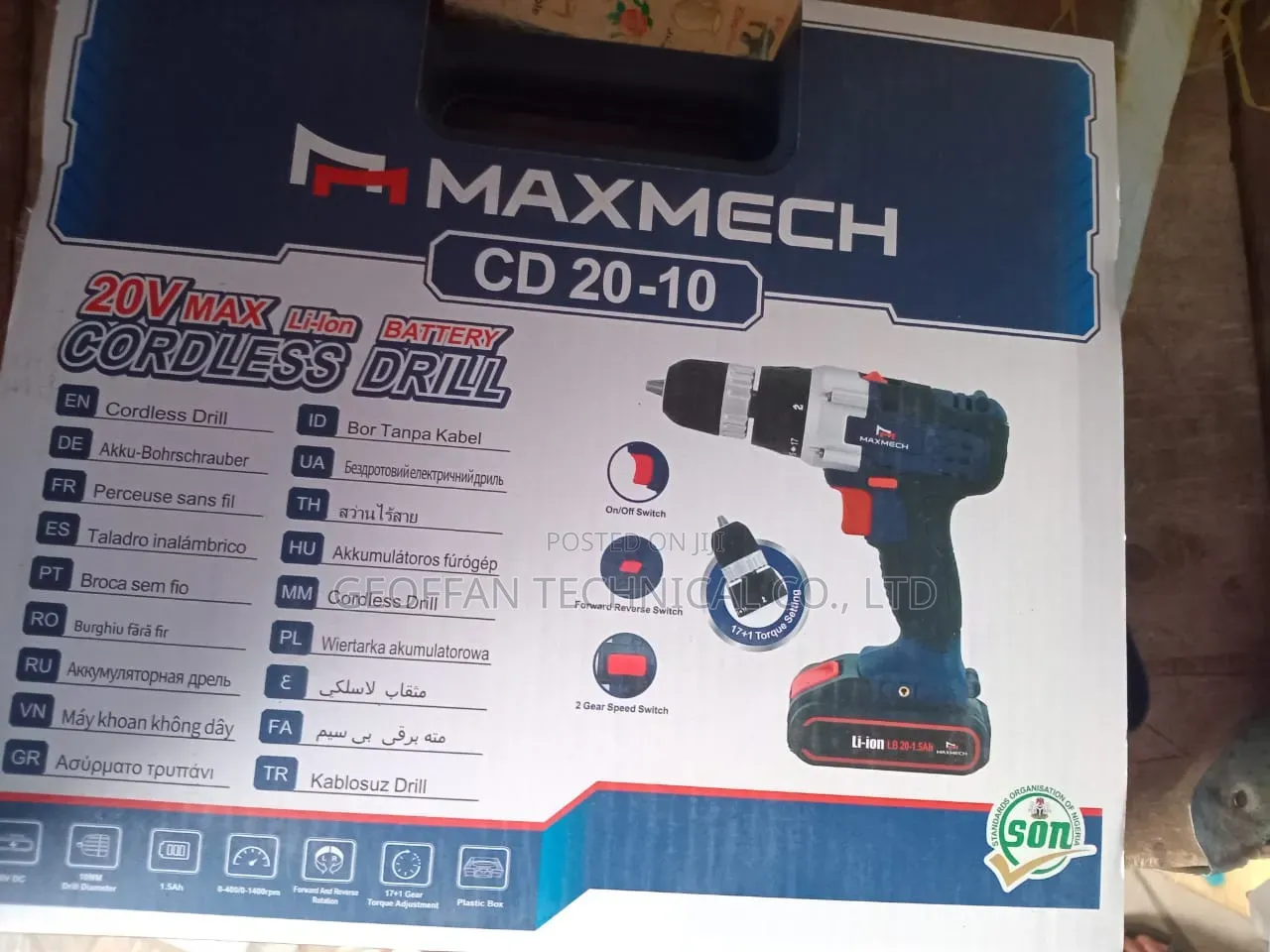 Maxmech CD 20-10 Cordless Drill.