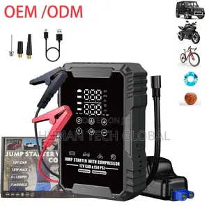 4 in 1 Jump Start With Air Compressor, Powerbank and Touch Light