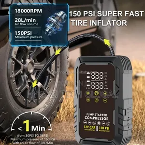 4 in 1 Jump Start With Air Compressor, Powerbank and Touch Light