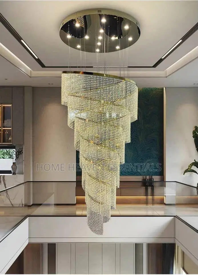Luxury High Ceiling Staircase Crystal Chandelier