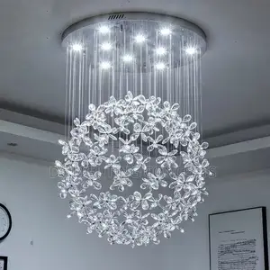 Modern Creative Round Butterfly Crystal Luxury Chandelier.