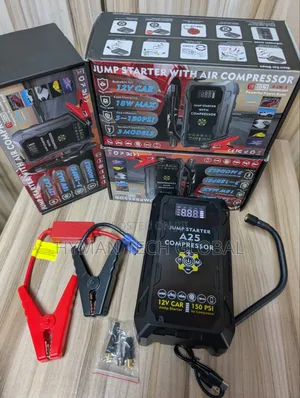 A25 4 in 1 Car Jump Start With Air Compressor, Powerbank Touchlight