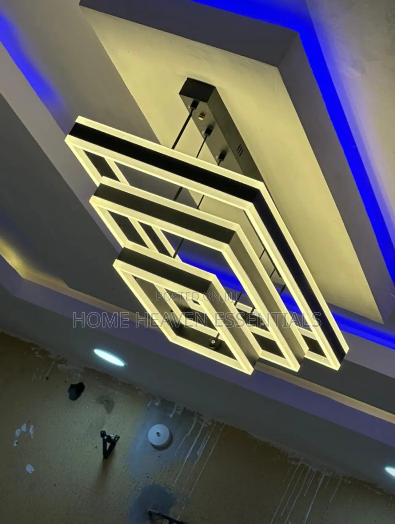 Luxury Three Step Rectangular Living Room Chandelier