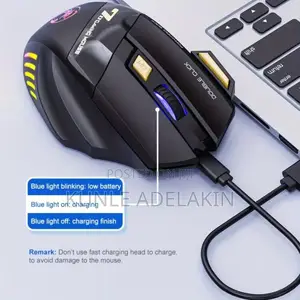 USB Rechargeable Mouse 7 Buttons 2.4G Silent Mouse