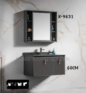 Quality Cabinet Washing Hand Basin Marble Top With Cabinet Mirror