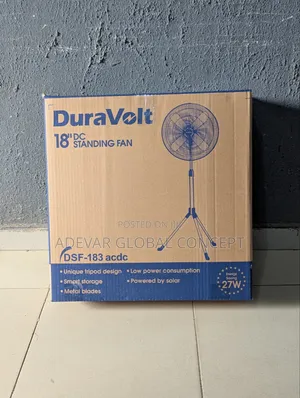 18 Inches Duravolt AC DC Standing Solar Fan - 27w