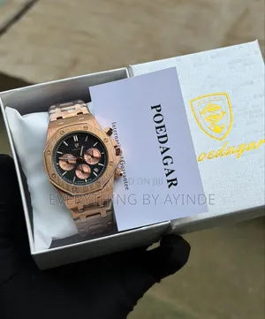 Poedager Wrist Watch Analog and Digital Brown With Black Face
