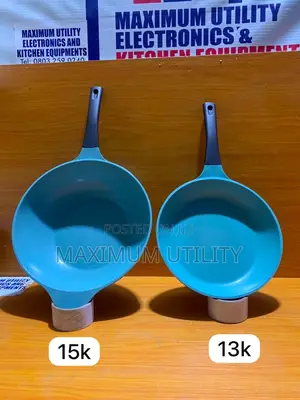 Korean Non Stick Coated Sky Blue Big Fry Pan