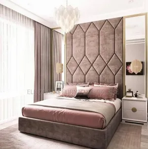 Full Height Padded Bed Frames With Side Table