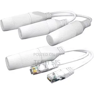 Waterproof 1-to-2 PoE RJ45 Splitter Kit. IP Camera Combiner Adapter