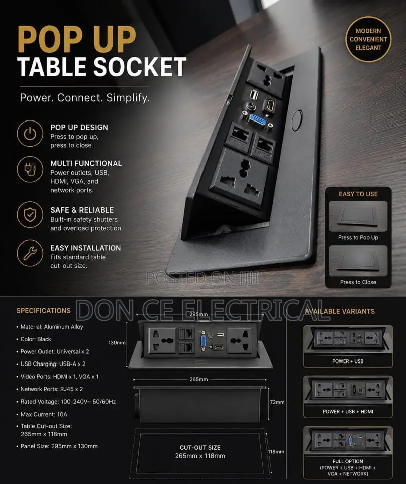Popup Table Socket