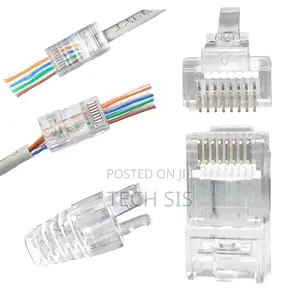 100 PCS Pass-Through RJ45 Connectors Cat5/Cat5e (Unshielded )