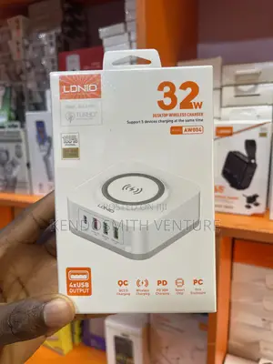LDNIO 32W Desktop Wireless Charger AW004|4USB Ports+PD30W FastCharging