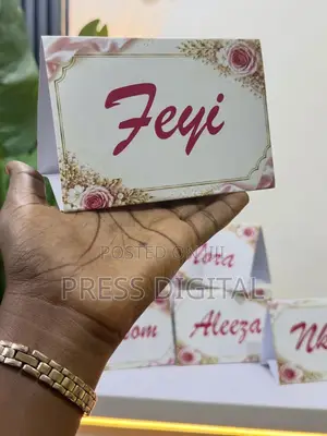 Printed Table Tag