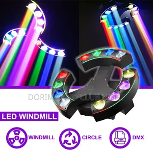 12pcs 3 Arms Led Moving Head Windmill Stage Effects Light